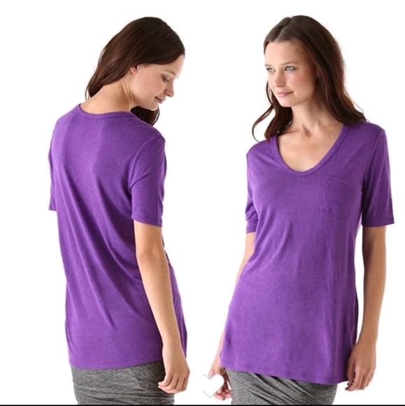 Alexander Wang Purple Short Sleeve Tee - Picture 1 of 5